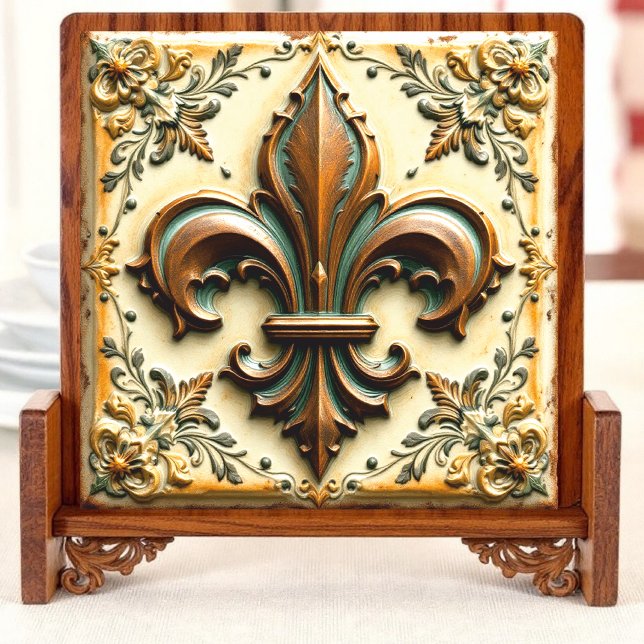  Fleur de Lis Elegance Ceramic Tile (Creator Uploaded)