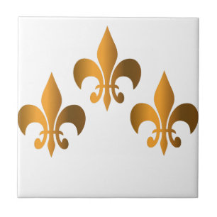 Fleur de lis emblem tile