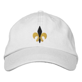 Fleur De Lis Embroidered Baseball Cap by Ricaso_Graphics at Zazzle