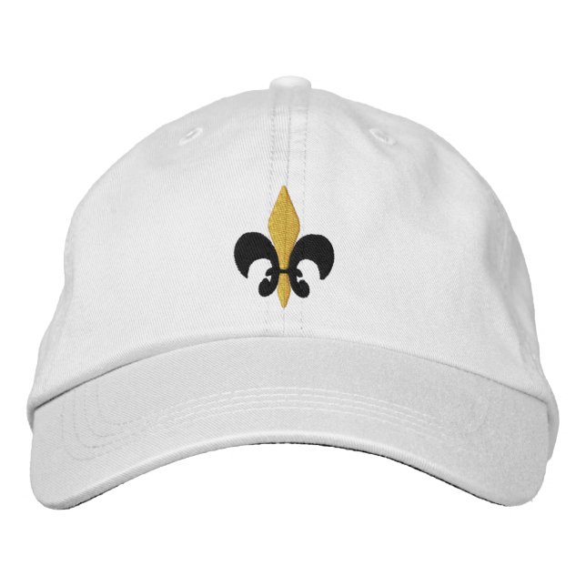 Fleur de lis embroidered baseball hat (Front)