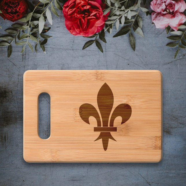 Fleur de Lis  Engraved Cutting Board (Fleur de Lis Cutting Board)