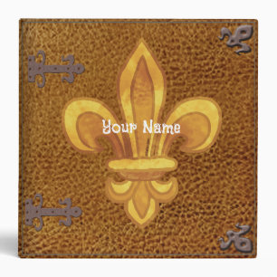 Fleur De Lis Family Crest Surname Binder