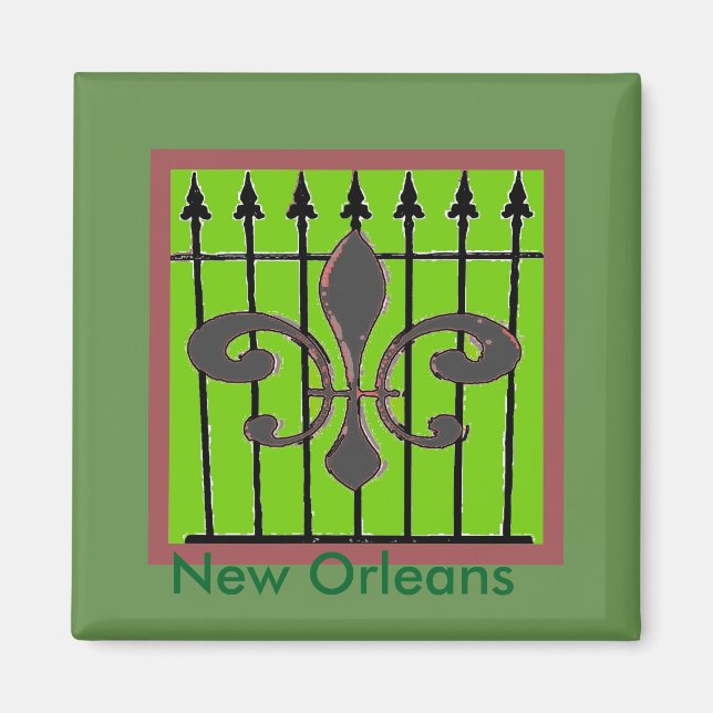 Fleur De Lis Fence Magnet (Front)
