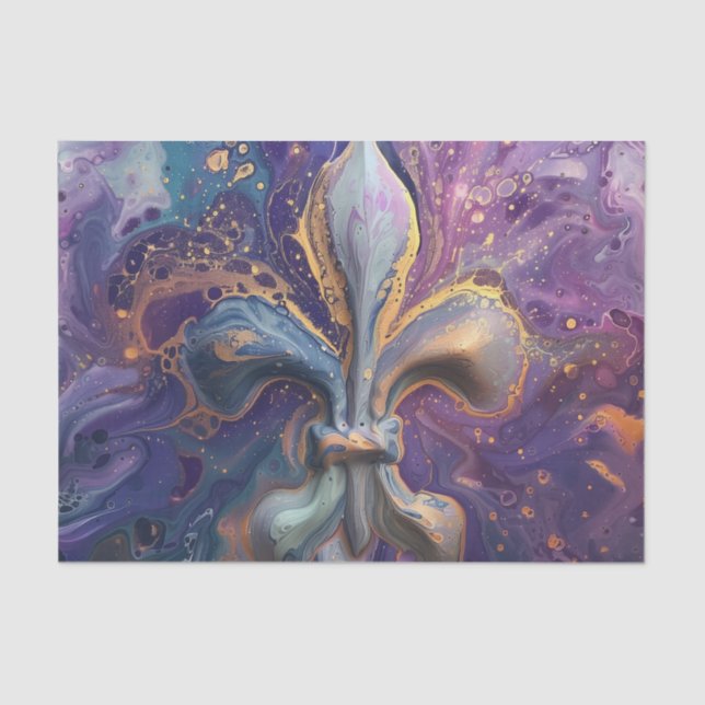 Fleur De Lis Fluid Pour Tissue Paper (Front)