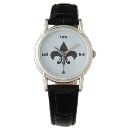 Fleur De Lis French Numeral Louisiana Watch