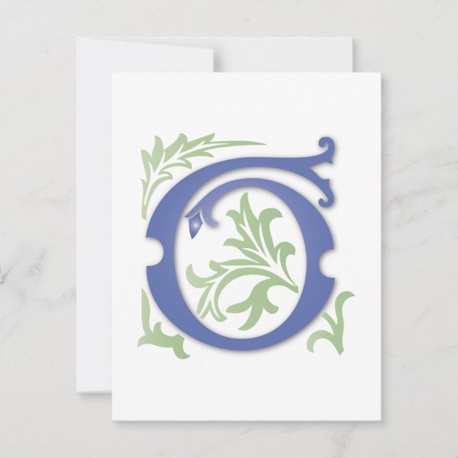 Fleur-de-lis G Monogram Invitation (Front)