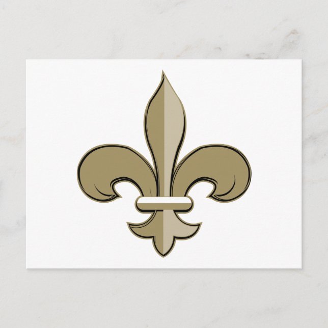 Fleur de lis - Gold and black Postcard (Front)
