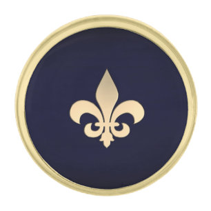 Fleur De Lis Gold Finish Lapel Pin