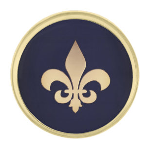 Fleur De Lis Gold Finish Lapel Pin