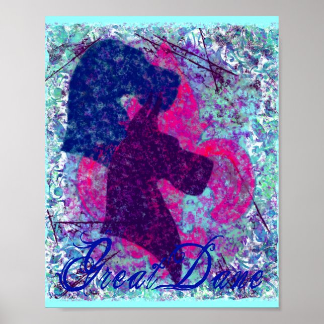 Fleur-De-Lis Great Dane Poster (Front)