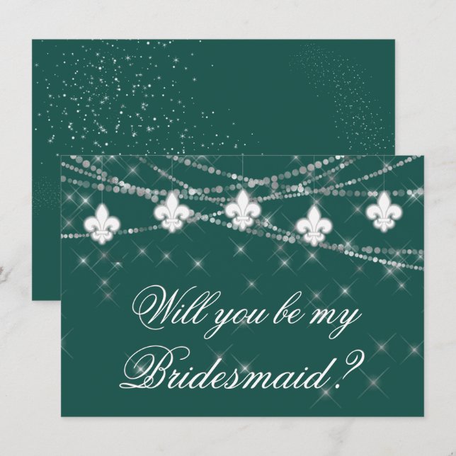Fleur de Lis Green Lights | Bold Be My Bridesmaid (Front/Back)