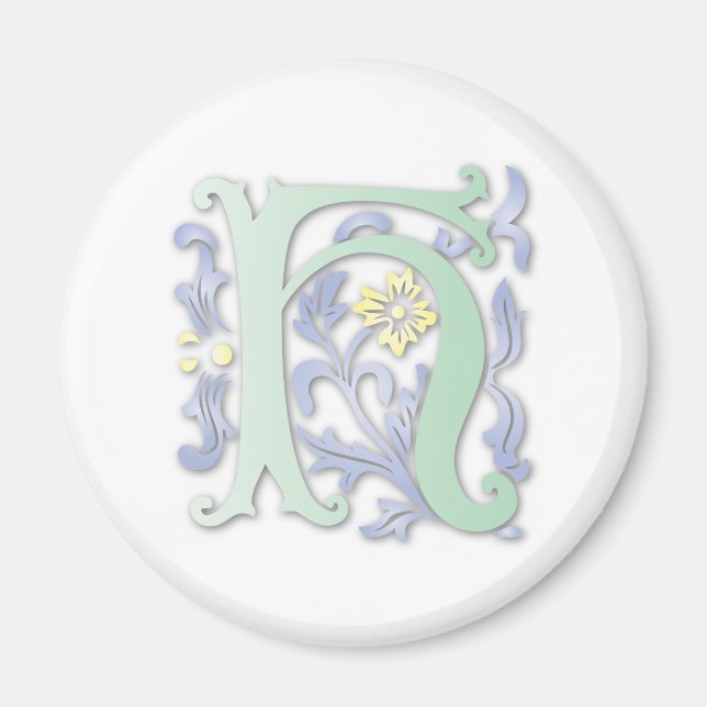 Fleur-de-lis H Monogram Magnet (Front)