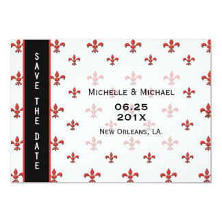 Fleur de Lis Heart Save the Date Invitation