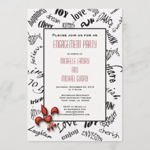 Fleur de lis Heartfelt Expressions Party Invitation