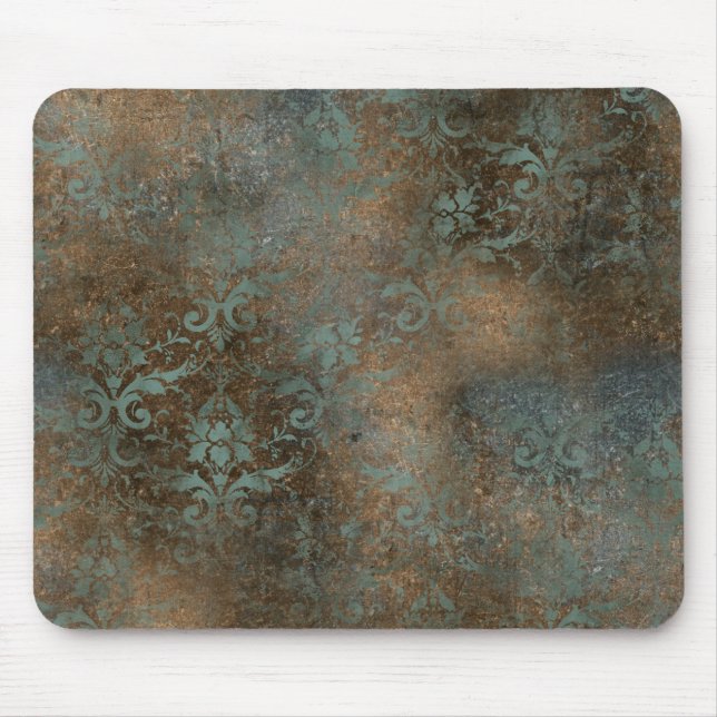 Fleur De Lis in a Rusty Background Mouse Pad (Front)