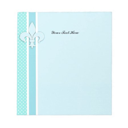 Fleur-de-lis In Blue Notepad