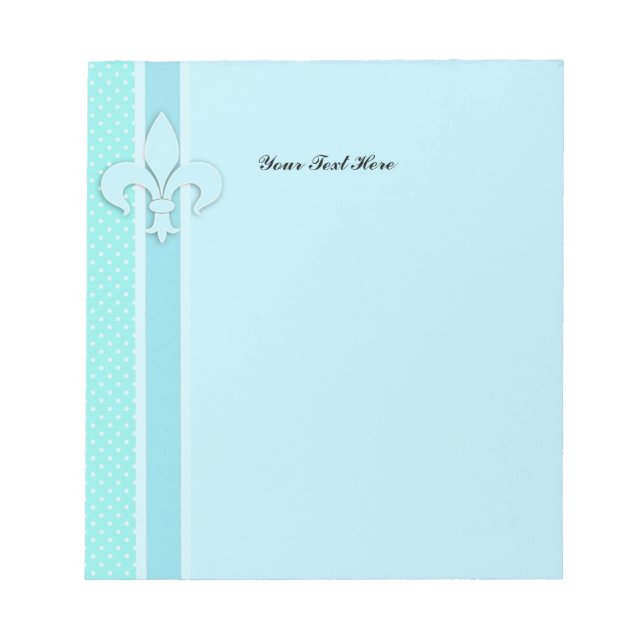 Fleur-de-Lis in Blue Notepad (Front)