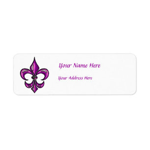 Fleur de Lis in Purple Lavender Label