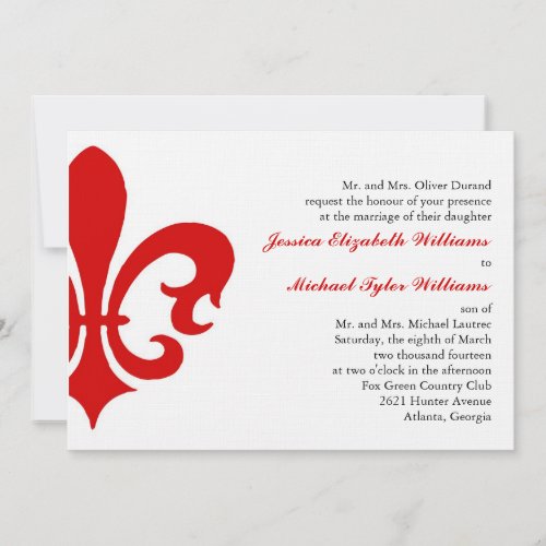 Fleur de Lis Invitation