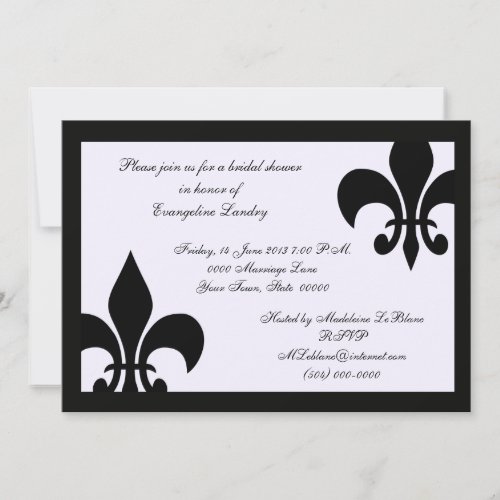 Fleur de Lis Invitations