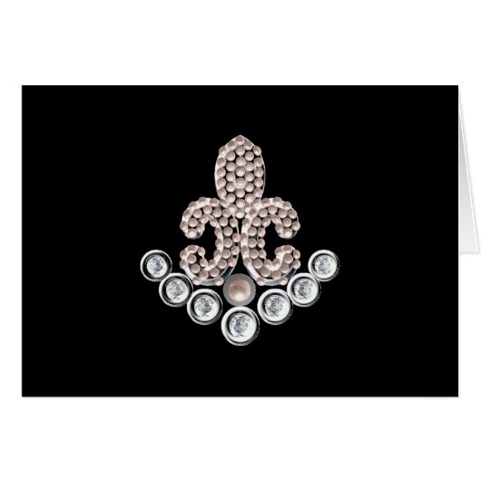 Fleur De Lis-jewelled Cards (Front Horizontal)