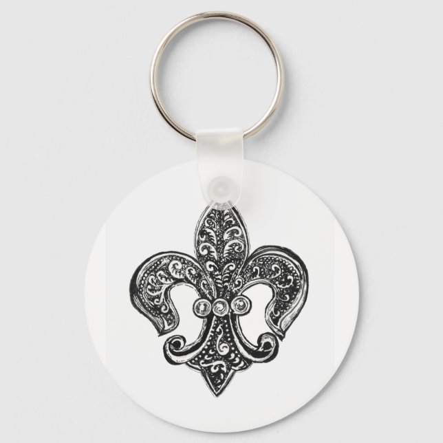Fleur de Lis Keychain (Front)