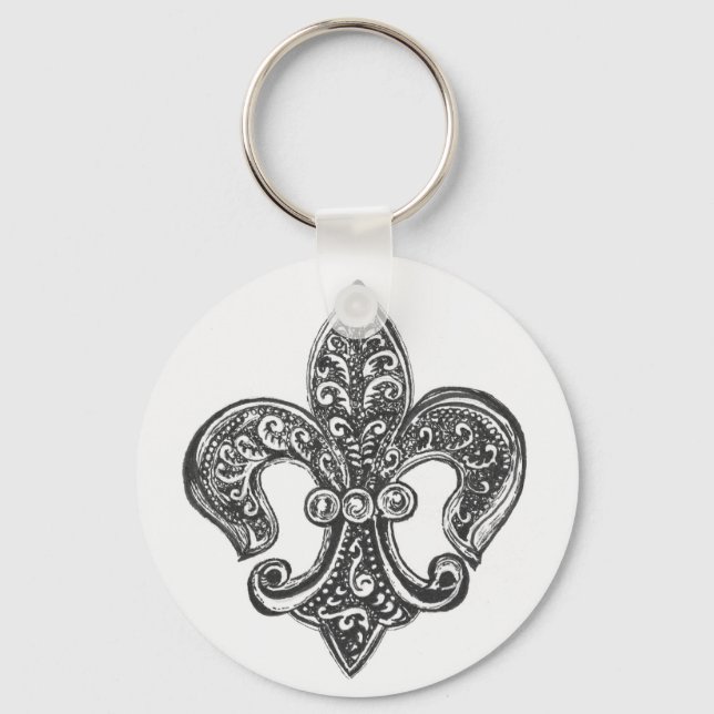 Fleur de Lis Keychain (Front)