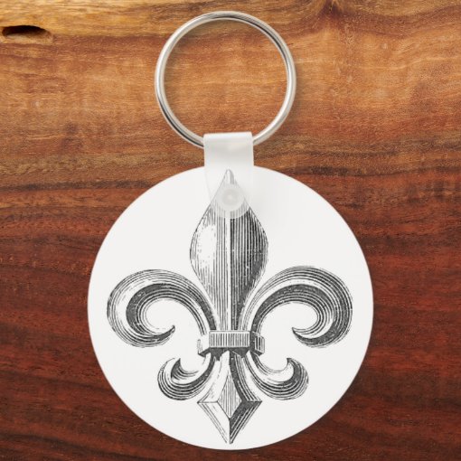 Fleur de Lis Keychain Zazzle