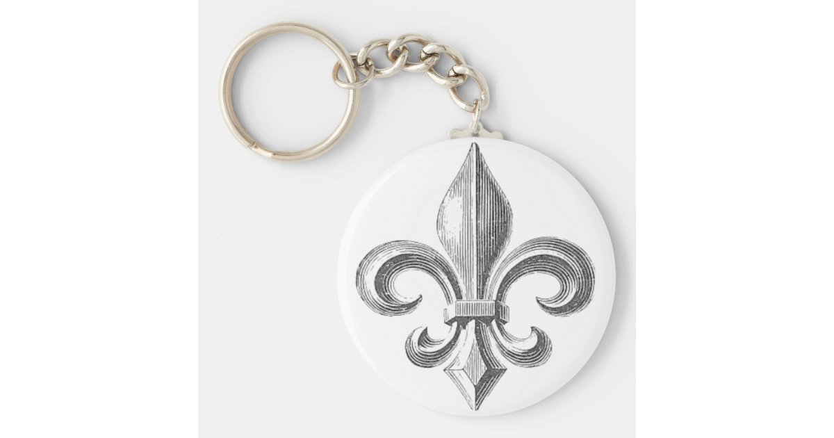 Fleur de Lis Keychain Zazzle