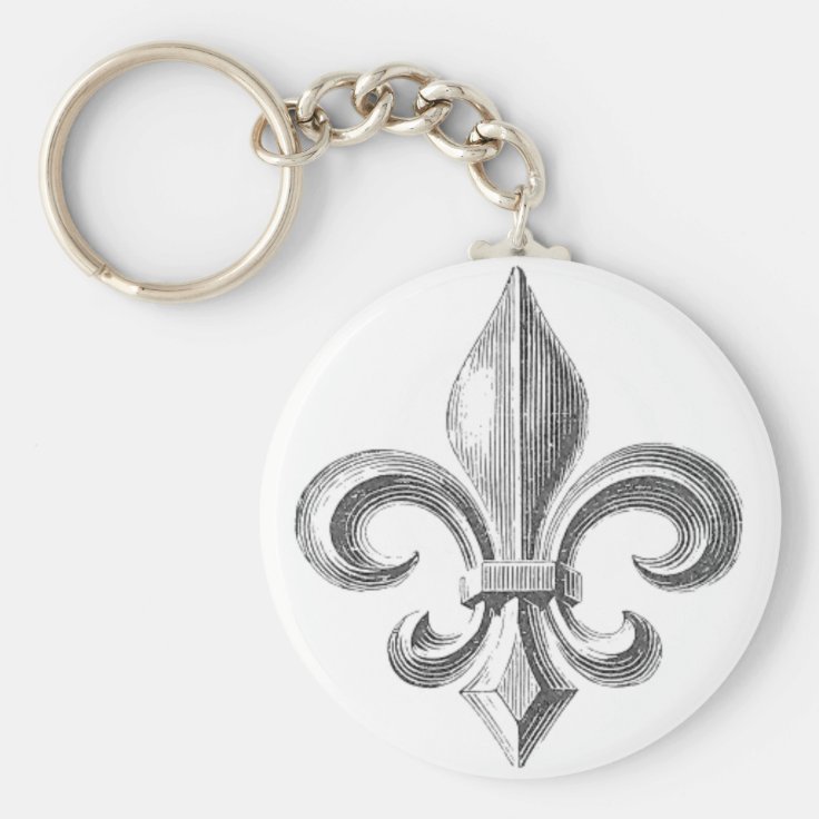 Fleur de Lis Keychain Zazzle
