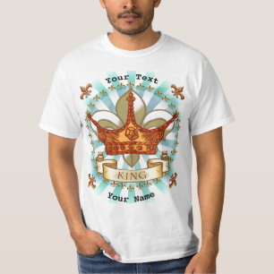 Fleur De Lis King Dad custom t-shirt