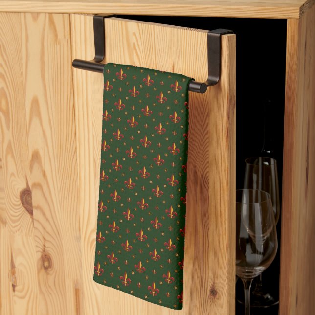 Fleur De Lis Kitchen Towel (Thirds Fold)