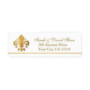 Fleur-de-lis Label