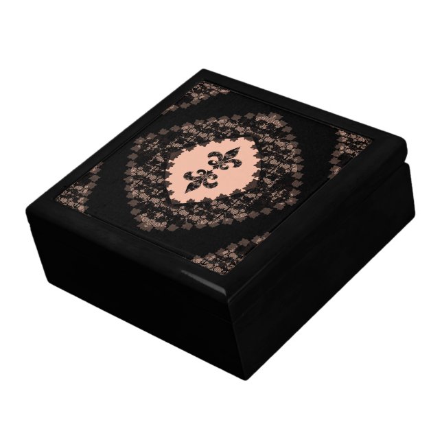 FLEUR-DE-LIS: LACE KEEPSAKE BOX (Side)