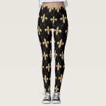 Fleur De Lis Leggings<br><div class="desc">Golden fleur de lis pattern leggings.</div>