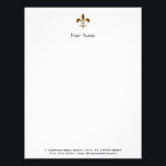Fleur De Lis Letterhead<br><div class="desc">The fleur-de-lis or fleur-de-lys (plural: fleurs-de-lis) is a stylized lily (in French, fleur means flower, and lis means lily) or iris that is used as a decorative design or symbol. It may be "at one and the same time, political, dynastic, artistic, emblematic, and symbolic", especially in heraldry.</div>