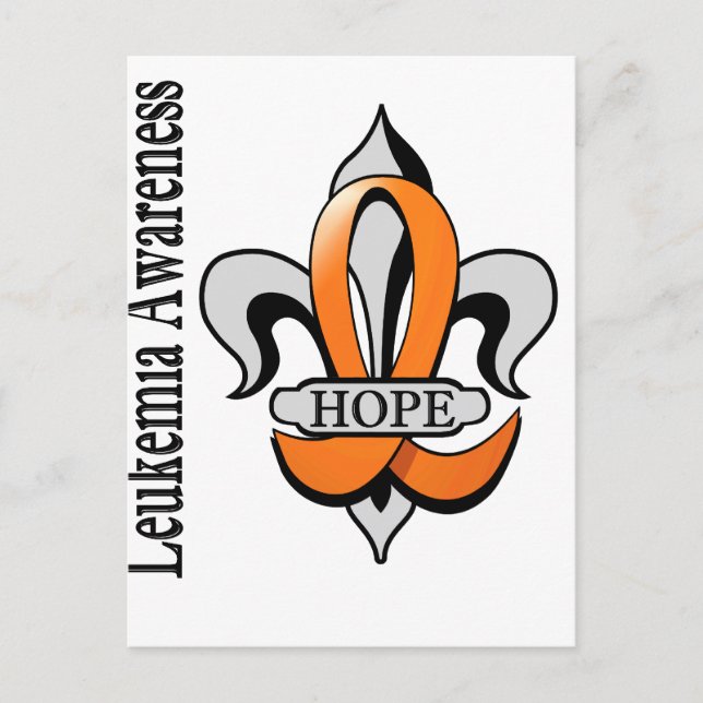 Fleur De Lis Leukemia Hope Postcard (Front)