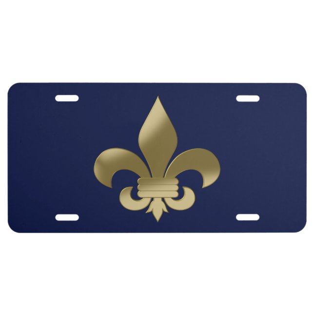 Fleur de Lis License Plate (Front)