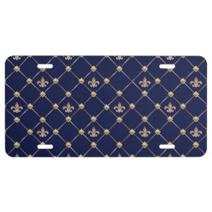Fleur de Lis License Plate
