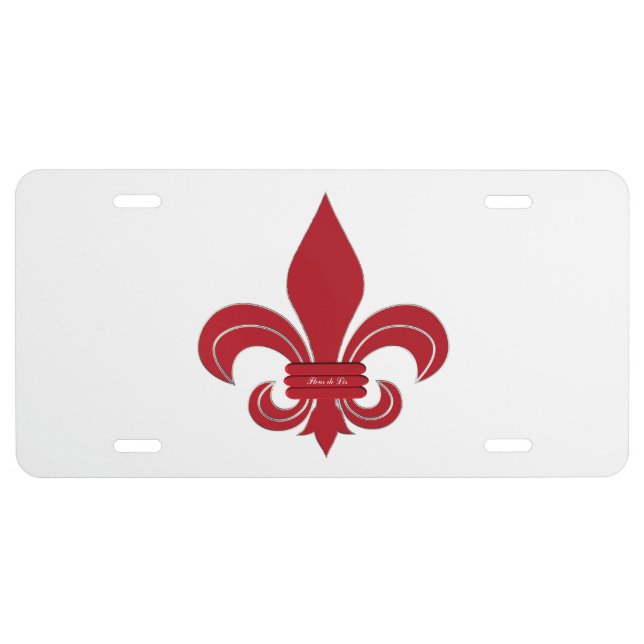 Fleur de Lis License Plate (Front)