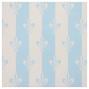 Fleur de Lis Light Blue & Pink Champagne Fabric