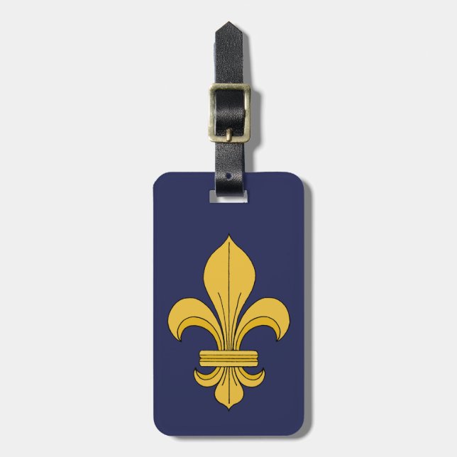 Fleur-de-lis Luggage Tag (Front Vertical)