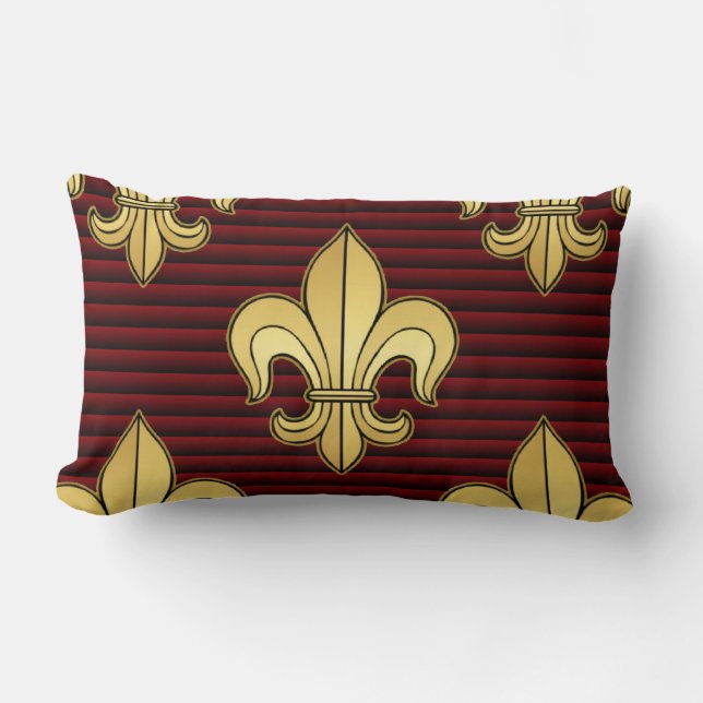 Fleur de lis lumbar pillow (Front)