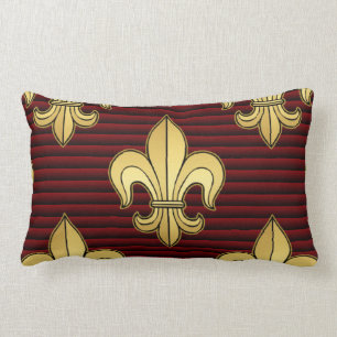 Fleur de lis lumbar pillow