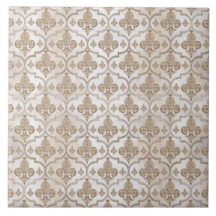 Fleur-de-lis luxury pastel pattern ceramic tile