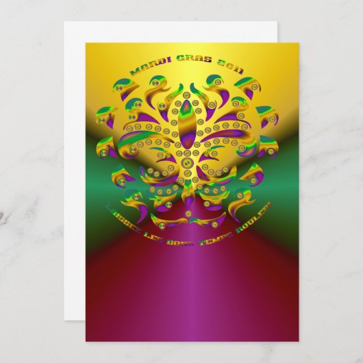 Fleur de lis Mardi-Gras 2011 V-2 (Front/Back)