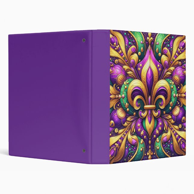 fleur de lis mardi gras 3 ring binder (Background)