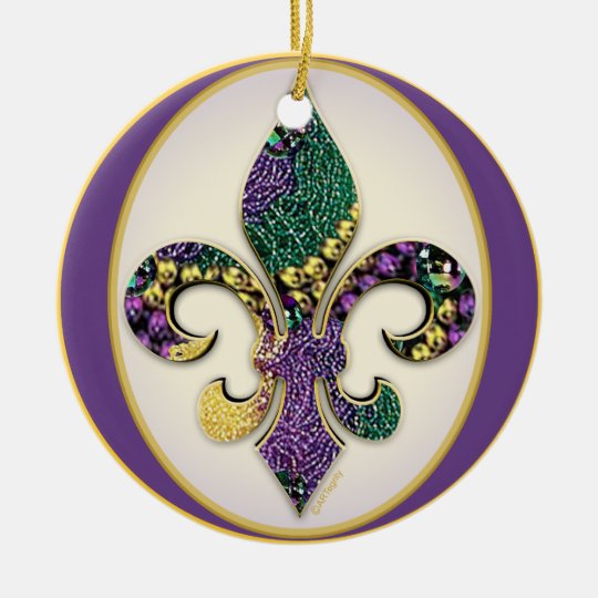 mardi gras crown ornament