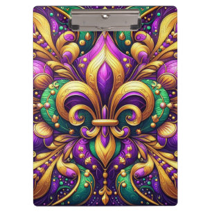 fleur de lis mardi gras clipboard
