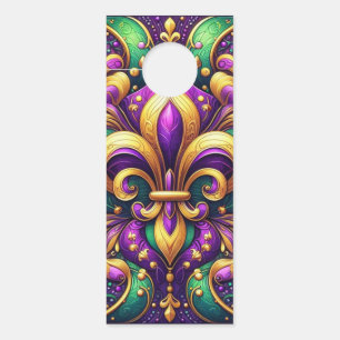 fleur de lis mardi gras door hanger